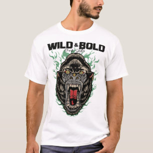wild bold gorille tattoo old school flamme grand s t-shirt