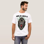 wild bold gorille tattoo old school flamme grand s t-shirt (Voorkant volledig)
