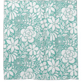 Wild Bold Wit Bloem Tuin Douchegordijn (Voorkant)