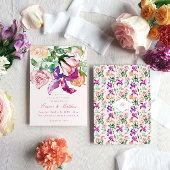 Wild Botanical Maximalism Wedding Kaart