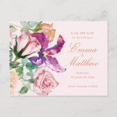 Wild Botanical Maximalism Wedding Save the Date Briefkaart (Voorkant)