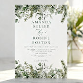 Wild Botanical Wedding Invitation Kaart
