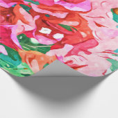 Wild Bougainvillea, Bloom Summer Floral Bohemian Cadeaupapier (Hoek)