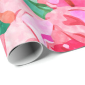 Wild Bougainvillea, Bloom Summer Floral Bohemian Cadeaupapier (Rol Hoek)