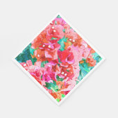 Wild Bougainvillea, Bloom Summer Floral Bohemian Servet (Hoek)