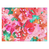 Wild Bougainvillea, Bloom Summer Floral Bohemian Tafelkleed (Voorkant (Horizontaal))