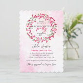 Wild Bougainvillea Tropical Bachelorette Party Kaart (Staand voorkant)