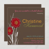 Wild Bouquet Bridal Shower Kaart (Voorkant / Achterkant)