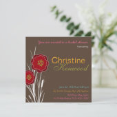 Wild Bouquet Bridal Shower Kaart (Staand voorkant)