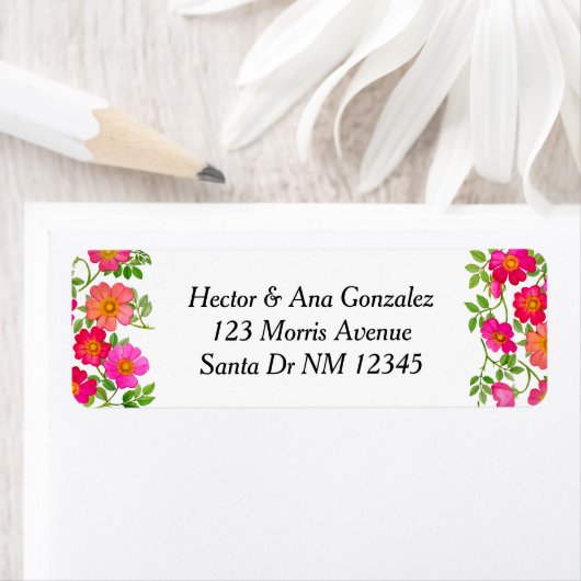 Wild Briar Roos retour adreslabels Etiket (Insitu)