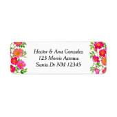 Wild Briar Roos retour adreslabels Etiket (Voorkant)