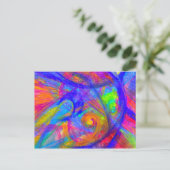 Wild Briefkaart | van de regenboog het Abstracte (Staand voorkant)