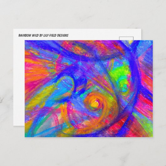 Wild Briefkaart | van de regenboog het Abstracte (Voorkant / Achterkant)