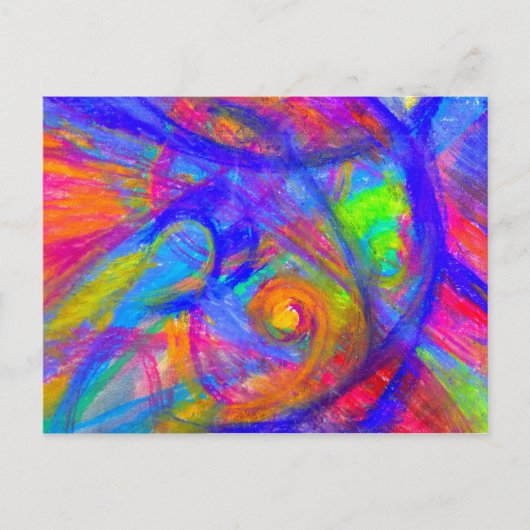 Wild Briefkaart | van de regenboog het Abstracte (Voorkant)
