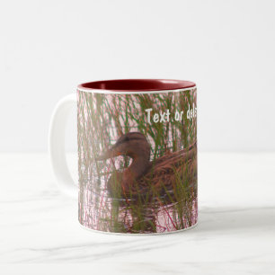 Wild Brown Duck Natuur gepersonaliseerd Tweekleurige Koffiemok