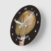 Wild Brown Mushroom Personalized Nature Ronde Klok (Hoek)