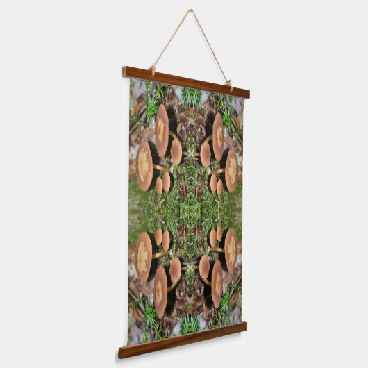 Wild Brown padroom Cluster Abstract Hangend Wandkleed (Gebogen)