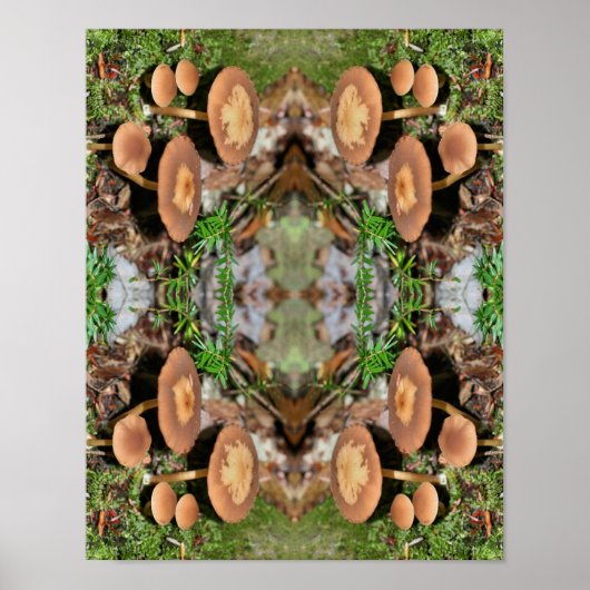 Wild Brown padroom Cluster Abstract Poster (Voorkant)