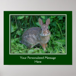 Wild Brown Rabbit speciaal aangepast Poster