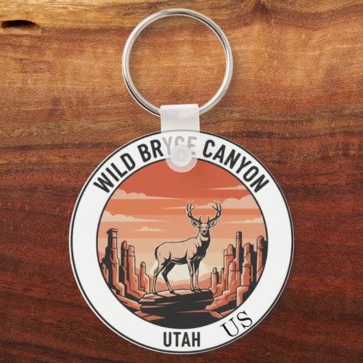 . Wild Bryce Canyon Utah Souvenir Sleutelhanger (Voorkant)