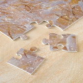 Wild Buck Herten Grote Antlers Sneeuwbos Kunst Puz Legpuzzel (Zijkant)