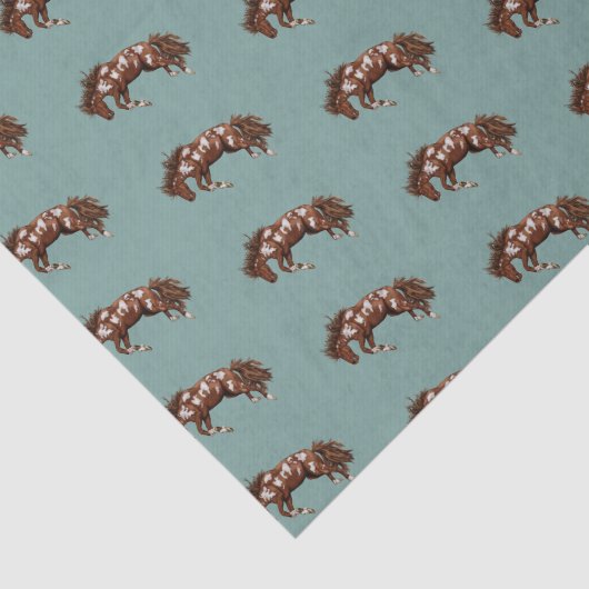 Wild bucking rodeo hengst tissuepapier (Detail)