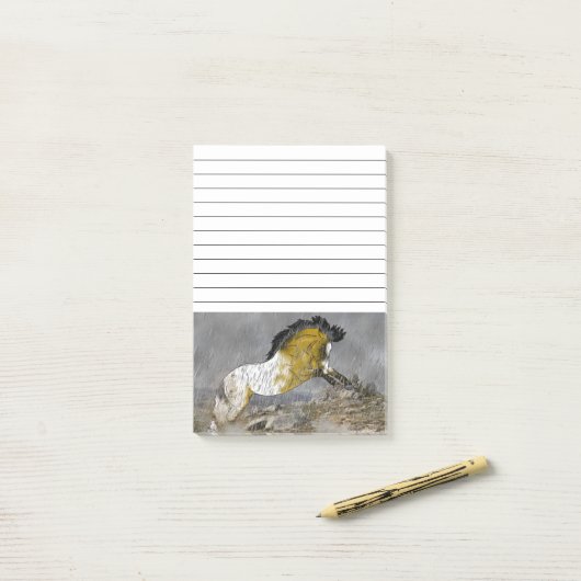 Wild Buckskin Appaloosa Horse Post-it® Notes (Op bureau)