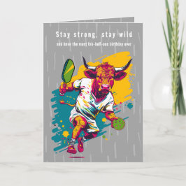 Wild Bull Pickleball Feestdagen Kaart