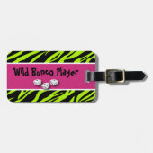 WIld Bunco Player zebra Animal Print Bagagelabel (Voorkant horizontaal)