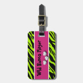 WIld Bunco Player zebra Animal Print Bagagelabel (Voorkant verticaal)