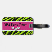 WIld Bunco Player zebra Animal Print Bagagelabel (Achterkant horizontaal)