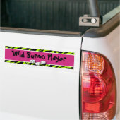 WIld Bunco Player zebra Animal Print Bumpersticker (Op Truck)