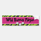 WIld Bunco Player zebra Animal Print Bumpersticker (Voorkant)