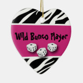 WIld Bunco Player zebra Animal Print Keramisch Ornament (Rechts)