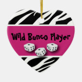 WIld Bunco Player zebra Animal Print Keramisch Ornament (Voorkant)
