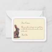 Wild Bunnies Gepersonaliseerde Flat Note Kaart Notitiekaartje (Achterkant)