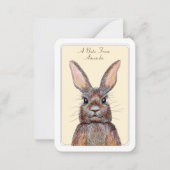 Wild Bunnies Gepersonaliseerde Flat Note Kaart Notitiekaartje (Voorkant)