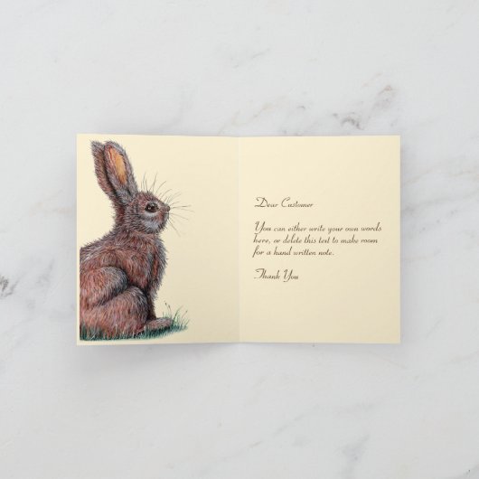 Wild Bunnies gepersonaliseerde notitie Kaart (Binnen)