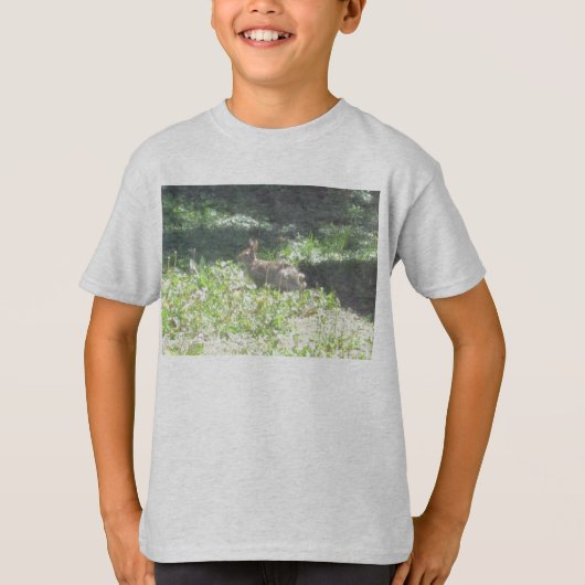 Wild Bunny Kinder Basic T-Shirt (Voorkant)