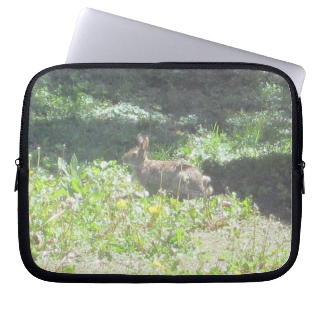 Wild Bunny-laptophoes Laptop Sleeve (Voorkant)