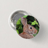 Wild Bunny Rabbit Ronde Button 3,2 Cm (Voorkant /achterkant)