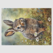 Wild Bunny Ruiken de Daisies Decoupage Tissuepapier (Voorkant)
