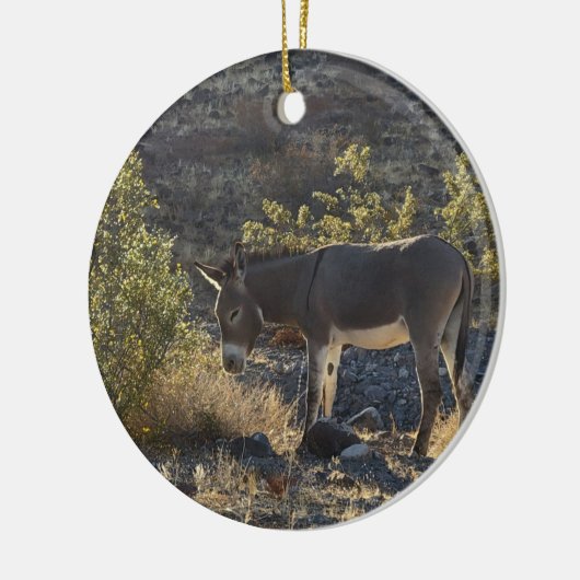 Wild Burro bij Oatman, Arizona Keramisch Ornament (Links)