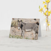 Wild Burro Greeting Kaart (Gele Bloem)