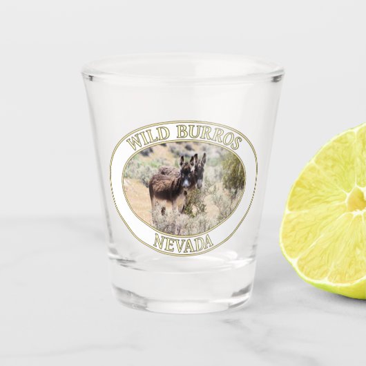 Wild Burros/Donalkoenen van Nevada Shot Glas (Voorkant)