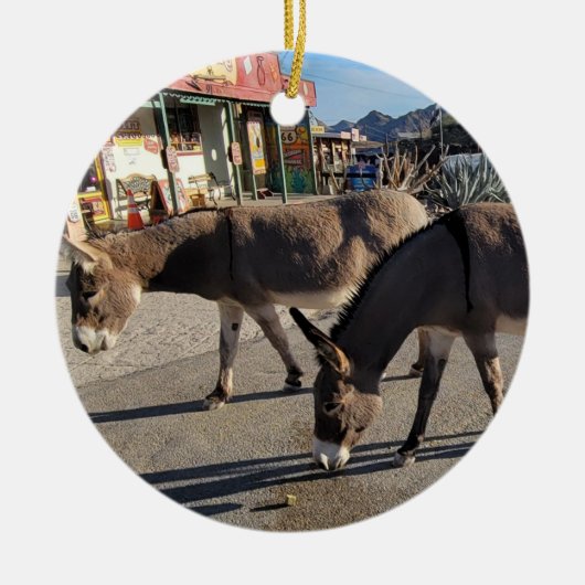 Wild Burros in Oatman, Arizona Keramisch Ornament (Voorkant)