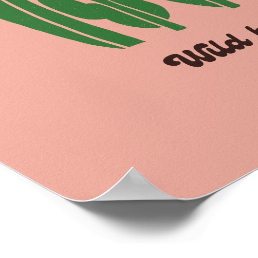 Wild But Kind Retro Daisy Wall Art Poster (Hoek)