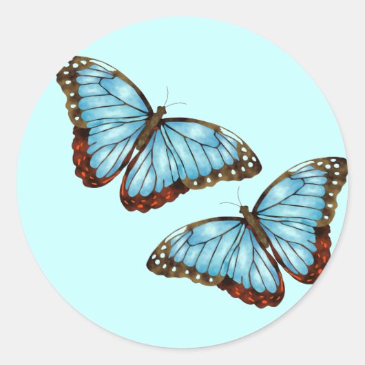 Wild Butterflies Ronde Sticker (Voorkant)