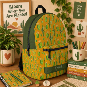 Wild Cactus Patroon Bedrukte Rugzak