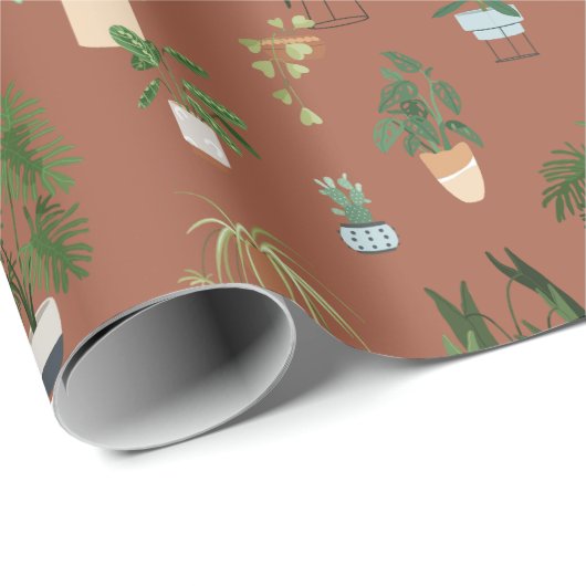 Wild Cactus Pattern Cadeaupapier (Rol Hoek)